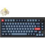 Keychron V1 MAX Kabellose Mechanische Tastatur, 75% Layout QMK/VIA programmierbar mit Hot-Swappable Gateron Jupiter Banana Switch, kompatibel mit Mac Windows Linux – Knob Version (ANSI/US)