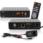 RED OPTICUM Sloth S1 Ultra Sat Receiver mit PVR I Digitaler Satelliten-Receiver HD 1080p - HDMI - LAN - USB - Coaxial Audio I 12V Netzteil ideal für Camping I Receiver für Satellitenschüssel