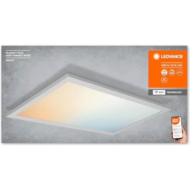 LEDVANCE SMART+ LED PLANON PLUS Aufbaupaneel Tunable White WiFi 59,5 cm Aluminium Weiß, 525368 – Bild 12