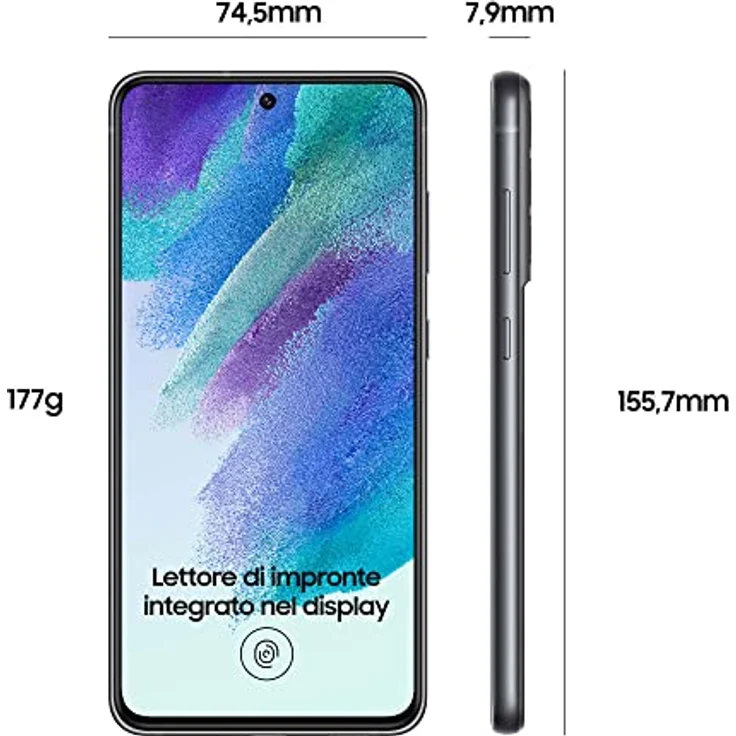 SIPP5 Samsung Galaxy S21 FE 5G 128 GB G990 Graphite Dual SIM EU – Bild 2