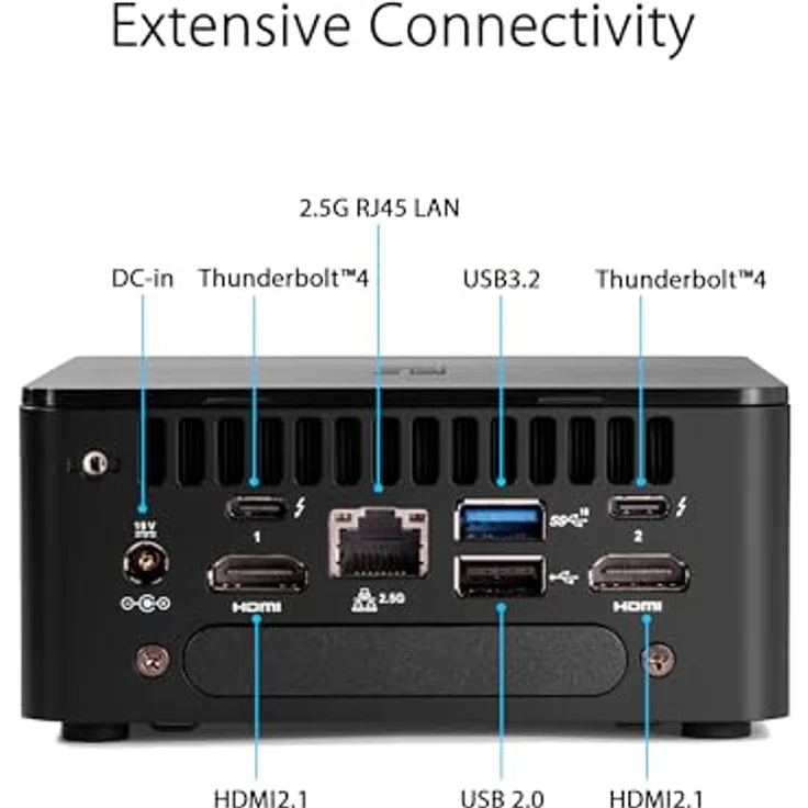 ASUS NUC 12 Pro Slim Kit RNUC12WSKI700000I, Desktop-PC mit Intel Core i7 1260P, Intel Iris XE Grafik, Intel WiFi 6E – Bild 4