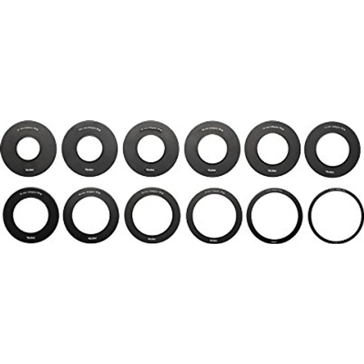 Rollei Adapterring Set, Ersatzadapterringe für 100 mm Rechteckfilter Halter System, 37-77 mm Größen – Bild 1