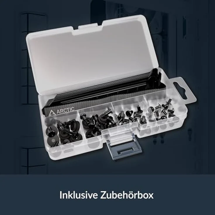 Arctic Cooling ACPCC00016A, Midi Tower PC-Gehäuse mit Sichtfenster, unterstützt ATX, Schwarz, Platz für bis zu fünf 120 mm Lüfter – Bild 10