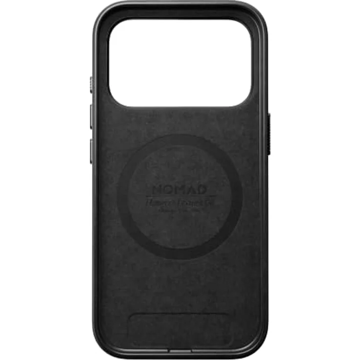 Nomad Traditional Leather Case - schwarz (Horween) - für iPhone 18 Pro Max/17 Pro Max, MagSafe-kompatibel, schützendes Mikrofaserfutter, erhöhte Kanten – Bild 4