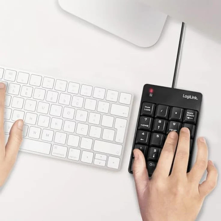 LogiLink ID0184 Numerische Zusatztastatur mit USB-Anschluss mit LED-Aktivitätsanzeige Schwarz – Bild 5