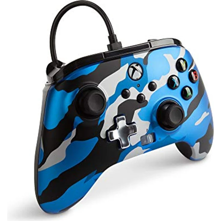 PowerA Enhanced Wired Controller Metallic Blue Camo Blau, Schwarz, Weiß (1518911-01) (PC, Xbox One, Xbox Series) – Bild 4