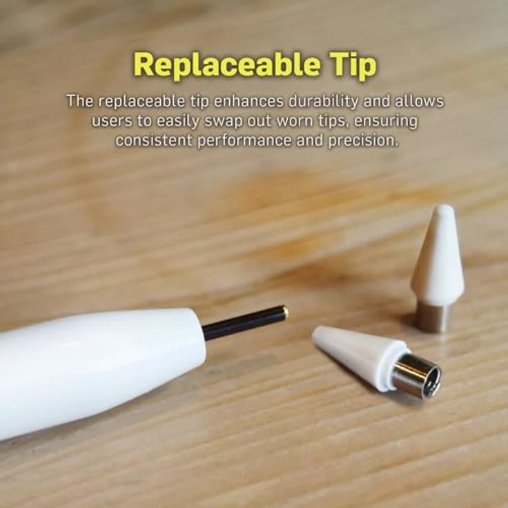 Adonit Dash SE Stylus für iOS Android- weiß- Magnetisch befestigbar, 10-Stunden-Akkulaufzeit, austauschbare Spitze – Bild 5