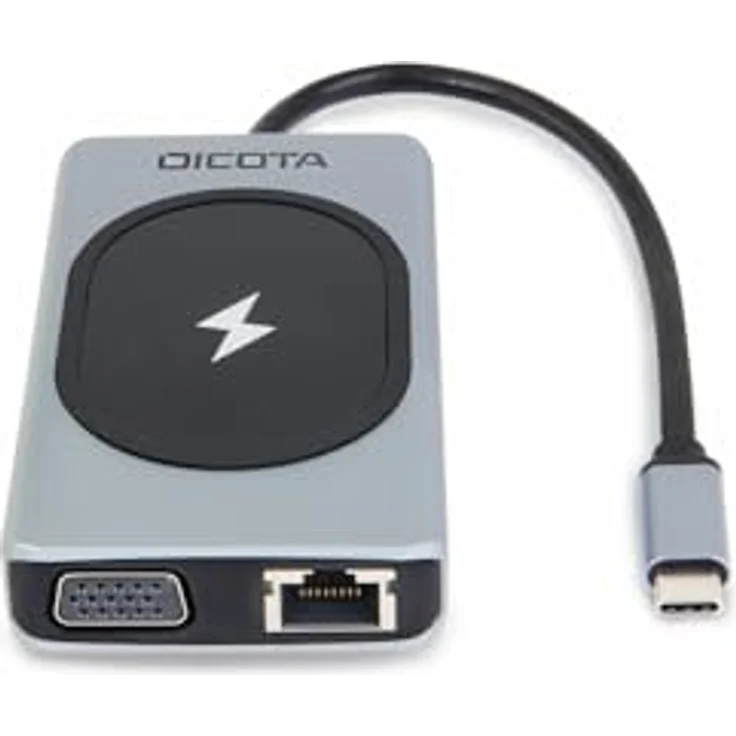 Dicota USB-C 10-in-1 Charging Hub, 4K PD 100W, Aluminiumgehäuse, silber – Bild 5