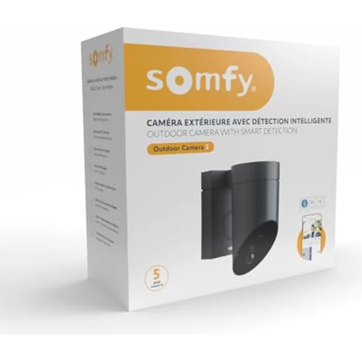 Somfy 1875326 Outdoor Camera anthrazit, WLAN-Außenüberwachungskamera mit 1080p Full HD, 110 dB Sirene, intelligenter Erkennung und Nachtsicht – Bild 3