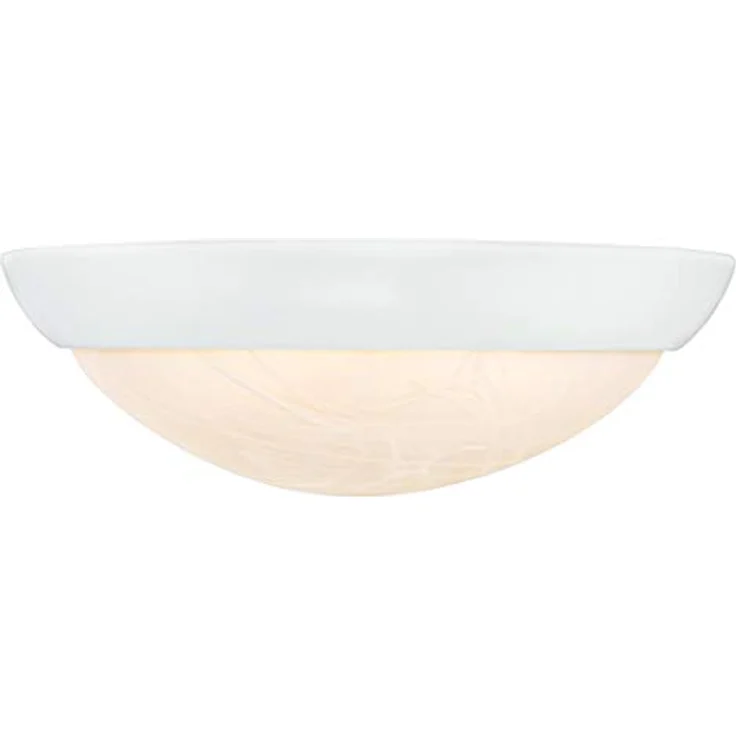 Westinghouse 61066 28 cm Dimmbare LED-Deckenleuchte für Innenräume, weißes Finish mit weißem Alabasterglas, energieeffiziente 15-Watt-LED, dimmbar – Bild 3