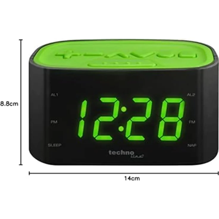 Technoline WT 465 LED Radiowecker mit Tasten im Play-Controller Design, grün – Bild 8