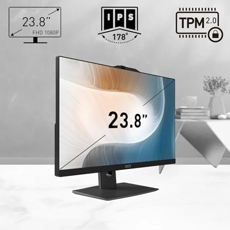 MSI Modern AM242P 1M-1868DE, All-in-One PC mit 23,8 Zoll, Intel Core i5 120U, 16 GB RAM, 512 GB SSD, Luftkühlung – Bild 5