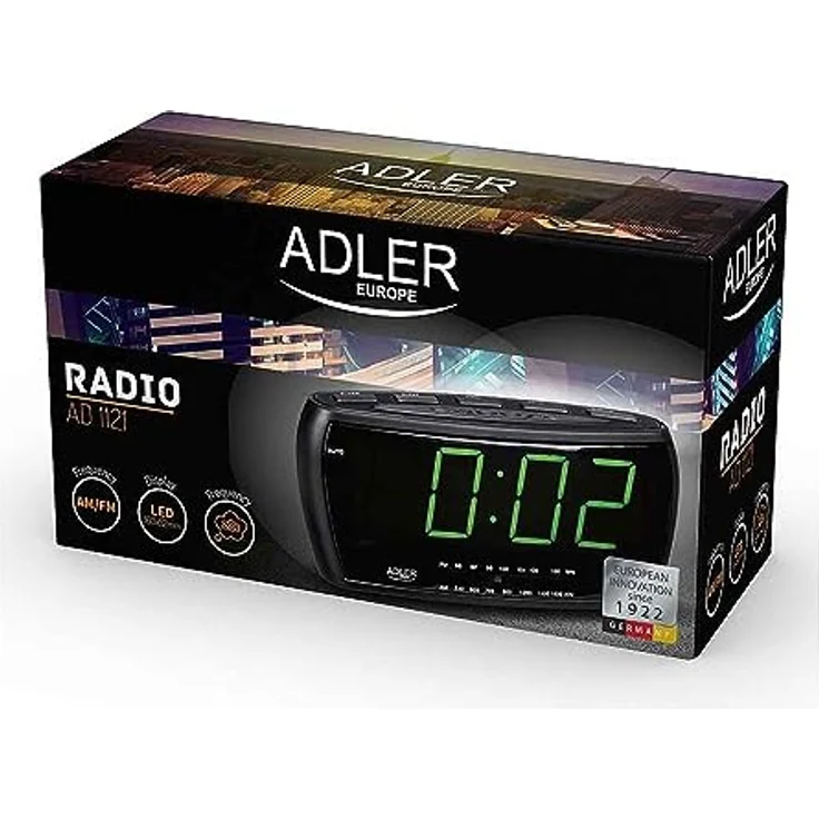 Radiowecker Uhrenradio Uhr Wecker AM-FM Radio Helligkeitsregler mit extra großem Display – Bild 6
