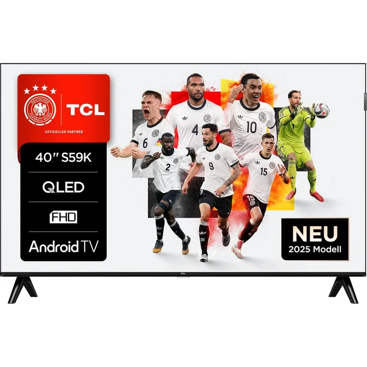 TCL 40S59K, 40 Zoll Full HD Smart TV mit Wi-Fi, Quad Core-Prozessor, Metallic