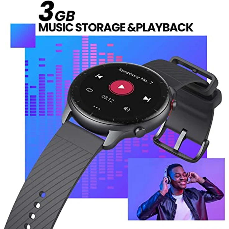 Amazfit [Version 2022] GTR 2 Smartwatch mit Bluetooth-Anrufe, 3 GB Musikspeicher, Sportuhr mit 90 Sportmodi, Herzfrequenz- und SpO2-Überwachung, Alexa, Grey, One Size – Bild 5