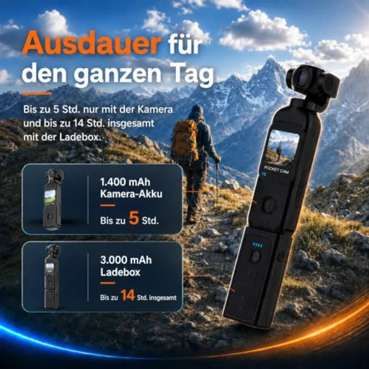TOSBARRFT H92 Vlog Kamera 1080P, kompakte Videokamera mit 32-GB-Karte und 1,33-Zoll-Touchscreen – Bild 4