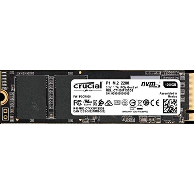 Crucial P1 1TB CT1000P1SSD8 Internes SSD-bis zu 2000 MB-s (3D NAND, NVMe, PCIe, M.2) – Bild 2