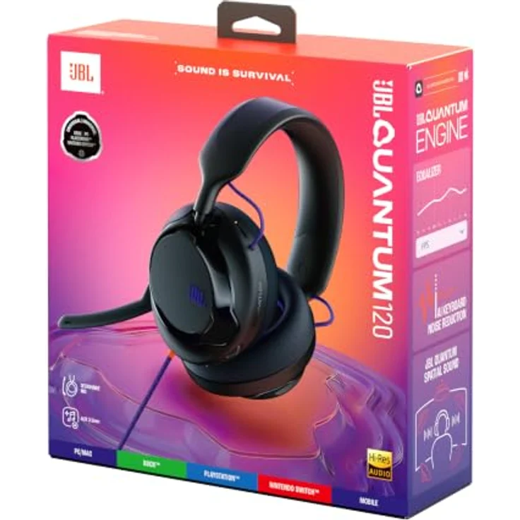 JBL Quantum 120, Kabelgebundenes Gaming-Over-Ear-Headset mit 3,5 mm Klinke, Schwarz – Bild 9