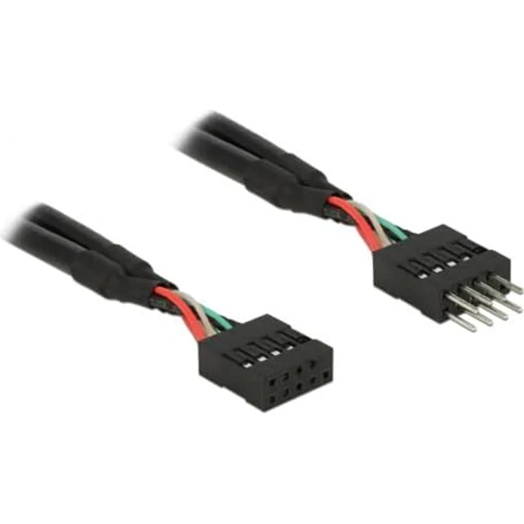 DeLOCK 0.25m 2xUSB2.0 USB Kabel (0.25m, 2.0, Stecker-Buchse, 480Mbps, schwarz) – Bild 2