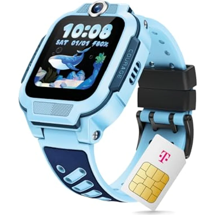 imoo Kids Watch Z3, Smartwatch für Kinder mit GPS, Telefonfunktion, wasserdicht (IPX8), Eltern-App, lange Akkulaufzeit, blau – Bild 1