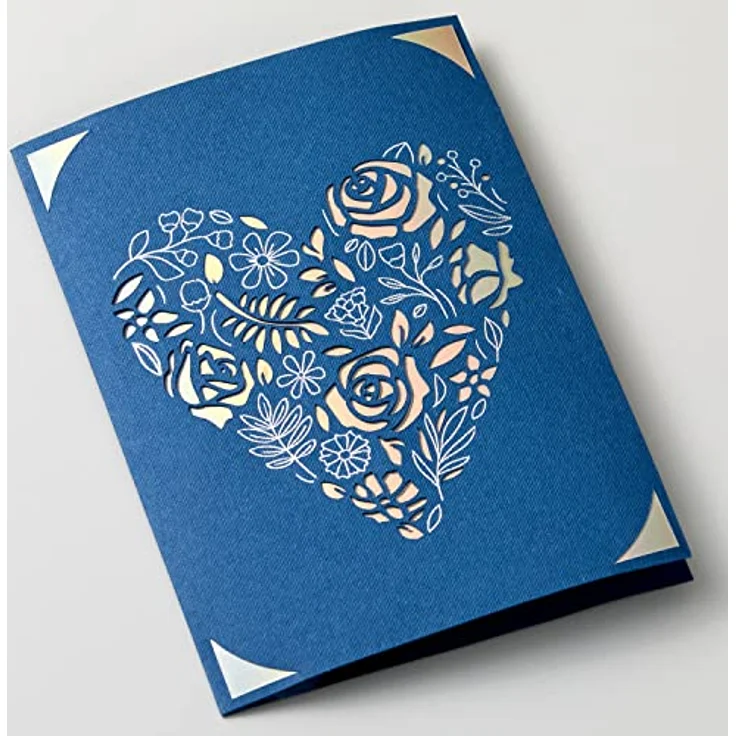 Cricut Insert Cards FOIL Celebration S40, Kartenset in Rot und Blau mit klebstofffreiem Design und weißen Umschlägen – Bild 6