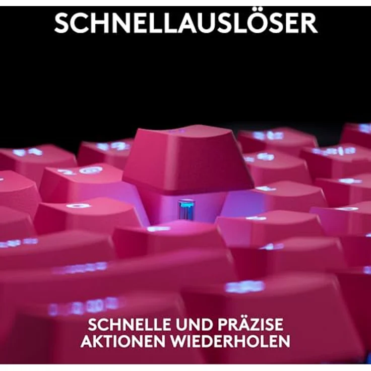 Logitech G PRO X TKL Rapid Tenkeyless Gaming Tastatur, magnetische Analogschalter, Rapid Trigger-Modus, anpassbare RGB-Beleuchtung, DEU QWERTZ - Magenta – Bild 3