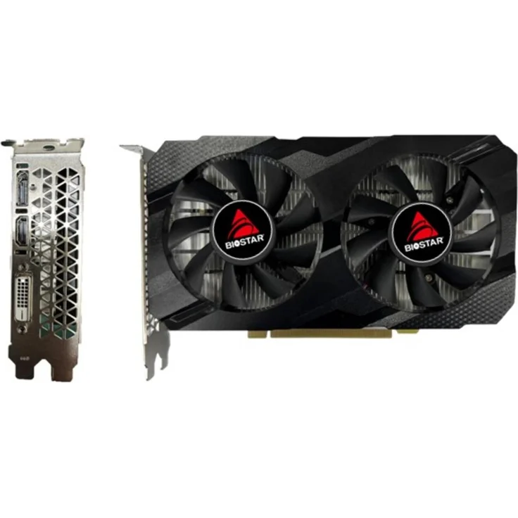Biostar Radeon RX 580, 8 GB GDDR5 Grafikkarte mit 1150 MHz, 256-Bit-Speicherschnittstelle, HDMI, DisplayPort, DVI-D, aktives Kühlsystem