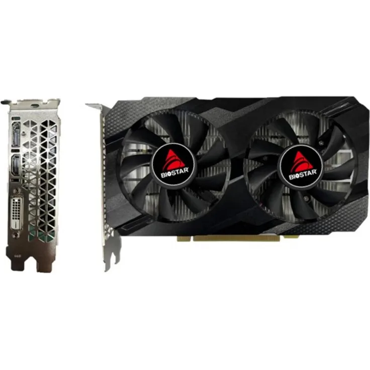 Biostar Radeon RX 580, 8 GB GDDR5 Grafikkarte mit 1150 MHz, 256-Bit-Speicherschnittstelle, HDMI, DisplayPort, DVI-D, aktives Kühlsystem