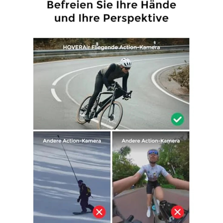 HOVERAir X1 PROMAX Action Cam 8K, drohne mit Kamera, 10 vollautomatische Flugmodi, 42 KM/H Verfolgungsgeschwindigkeit, OmniTerrain, Rückkollisions-Erkennung (Standard) – Bild 5