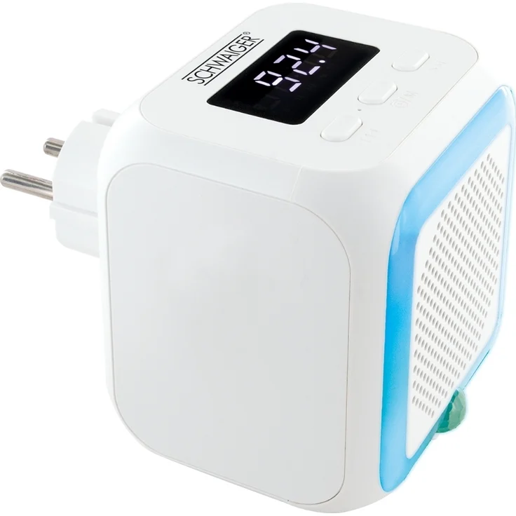 Schwaiger Steckdosenradio RAFM0100 mit Bluetooth, LED-Display und Nachtlicht – Bild 1