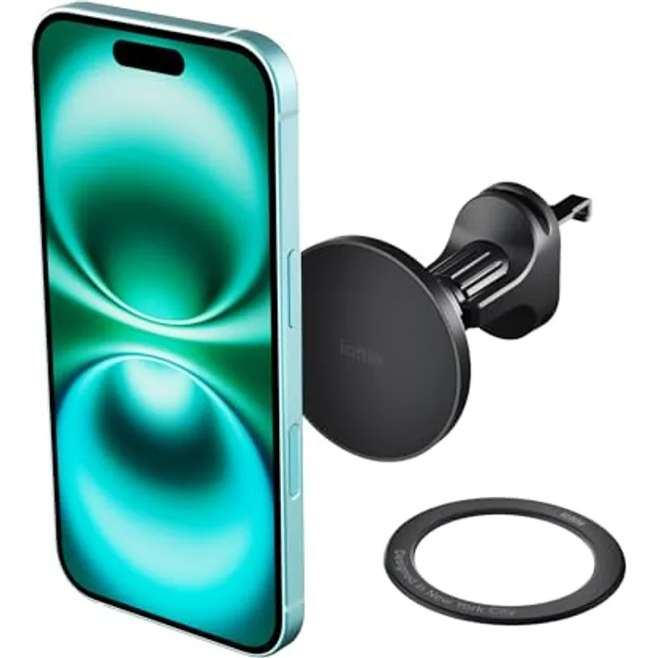 iOttie iTap 3, Magnetische Handyhalterung für Lüftungsschlitze mit magnetischem Ringadapter, kompatibel mit MagSafe für iPhone und Android Smartphones