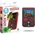 BLAZE EVERCADE ATARI SUPER POCKET, Handheld-Konsole mit 50 vorinstallierten Atari Arcade-Klassikern, rotes Gehäuse, Evercade-kompatibel, 4+ Stunden Akkulaufzeit