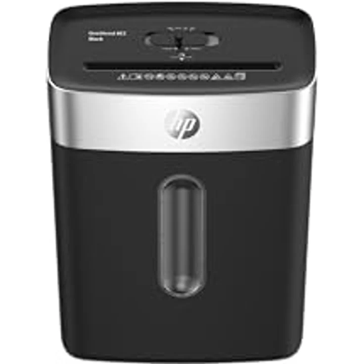 HP OneShred 8CC Black, Aktenvernichter, Sicherheitsstufe P-4, Cross Cut, 8 Blatt, 2826, schwarz/Silber, Partikelschnitt – Bild 3