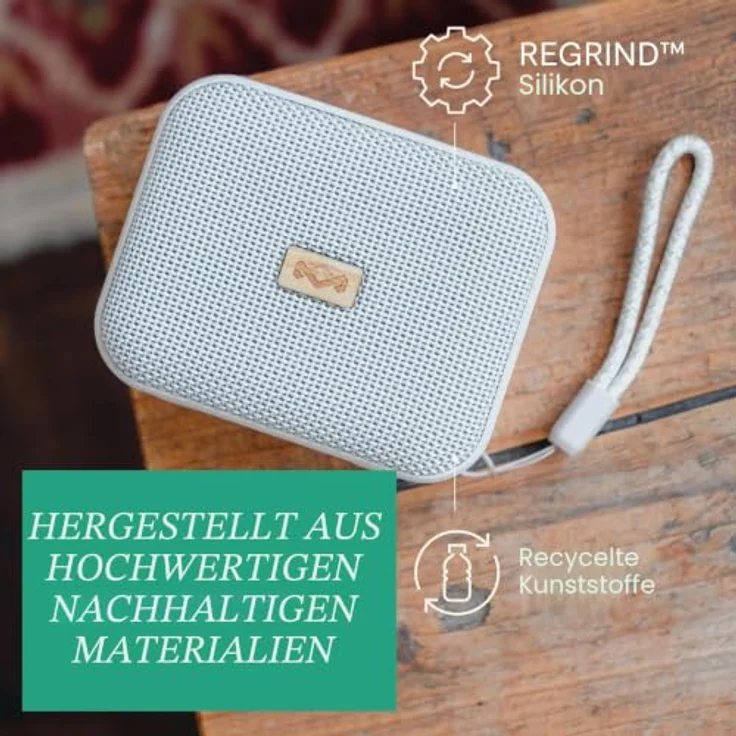 House of Marley Jammin Cream, tragbarer Bluetooth Lautsprecher in Beige – Bild 5