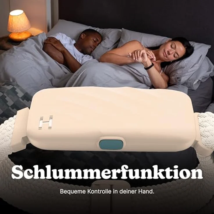 HoMedics WakeBand SS-WB100CE-WW, Silent Alarm Vibrationswecker Schlafarmband mit 9 Vibrationsintensitäten, creme – Bild 6