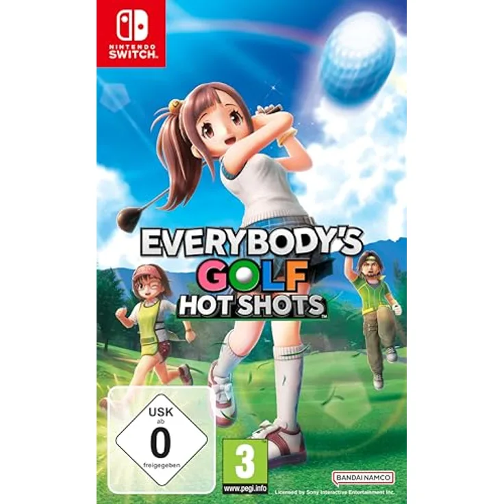 Bandai SW EVERYBODYS GOLF HOT SHOTS - Nintendo Switch Spiel mit Online- und Offline-Modus, 3-Tasten-Schlagmechanik und lokalem Mehrspielermodus bis zu 4 Spielern