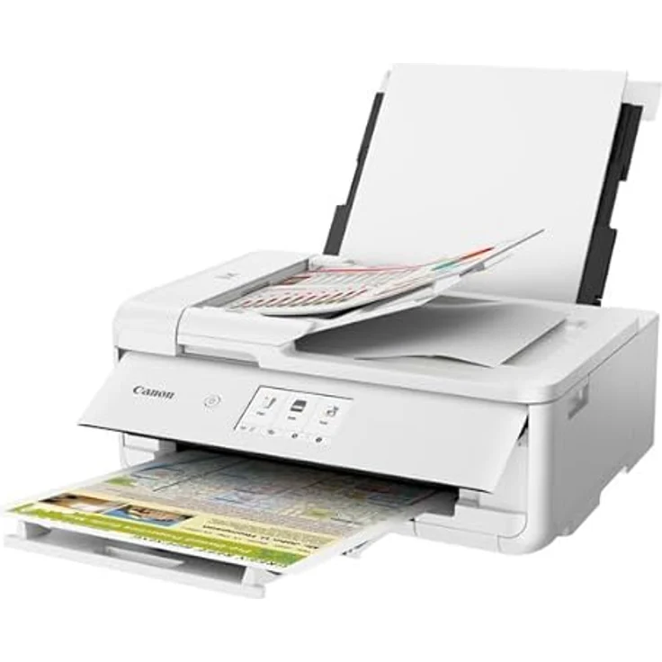 Canon PIXMA TS9551Ca Farbtintenstrahl Multifunktionsdrucker DIN A4 A3 (A3 Drucker, Scanner, Kopierer, WLAN, LAN, Print App, 2 Papierzuführungen, Duplexdruck) weiß – Bild 4