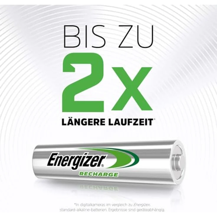 Energizer Wiederaufladbare Batterien AAA, Recharge Universal, 4 Stück – Bild 3
