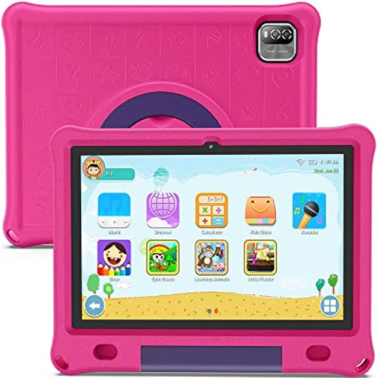 Lipa WQ01 Kinder Tablet Rosa 10,1 Zoll - Kids Tablet - 64 GB Speicher - 3 GB Arbeitsspeicher - Großer Bildschirm - Mit vorinstallierter Spiele-Software - Play Store - Einstellbarer Kinderschutz – Bild 3