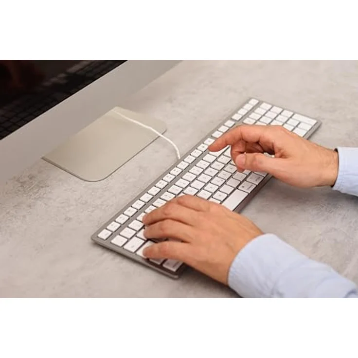 CHERRY TAS KC 6000 C FOR MAC Corded US-Layout silver/white, Tastatur, Silber – Bild 5
