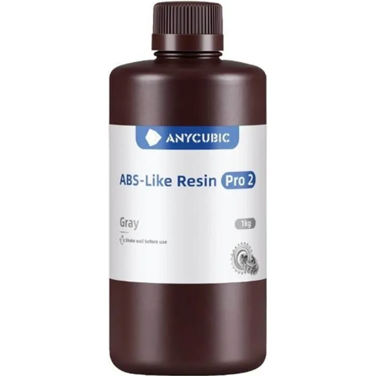 ANYCUBIC ABS-Like Resin Pro 2, 1L graues 3D-Druckmaterial mit hoher Festigkeit und Detailtreue