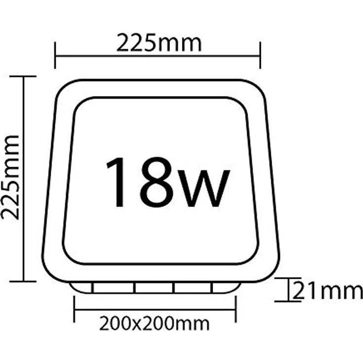 ENERGMiX 18 Watt LED Einbauleuchte slim Panel Deckenleuchte ultra slim Flach 22,5 x 22,5 cm Kaltweiß 6400K – Bild 4