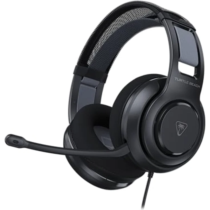 Turtle Beach Atlas 200, Multiplatform Gaming Headset mit 50-mm-Nanoclear-Treibern, unidirektionalem Mikrofon und 3.5mm Klinke für Konsolen, PC und Mobilgeräte – Bild 1