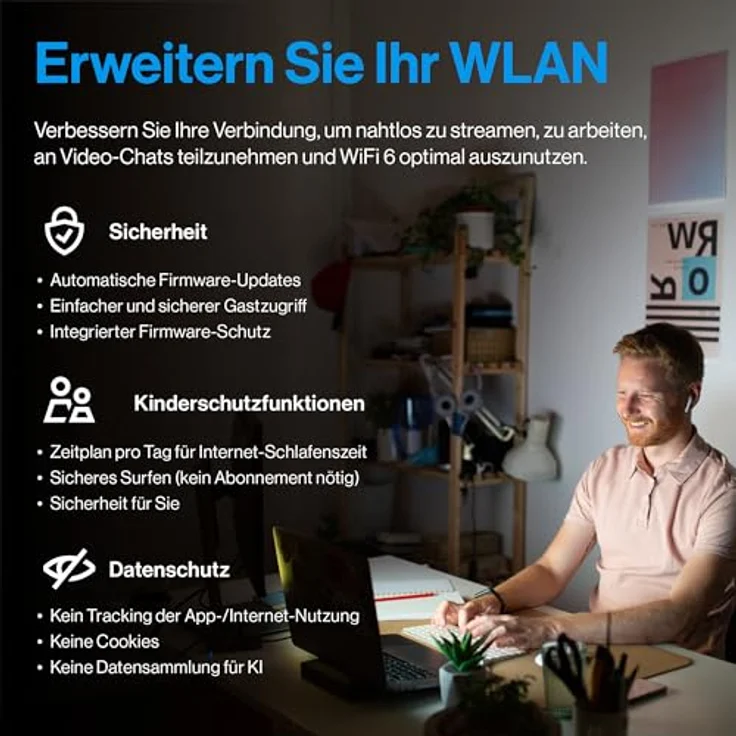Linksys Velop Micro 6, Dual-Band Mesh-WLAN-System, WiFi 6-Router mit bis zu 3 Gbit/s für 465 m², 3er Pack, ersetzt Router und Extender – Bild 4
