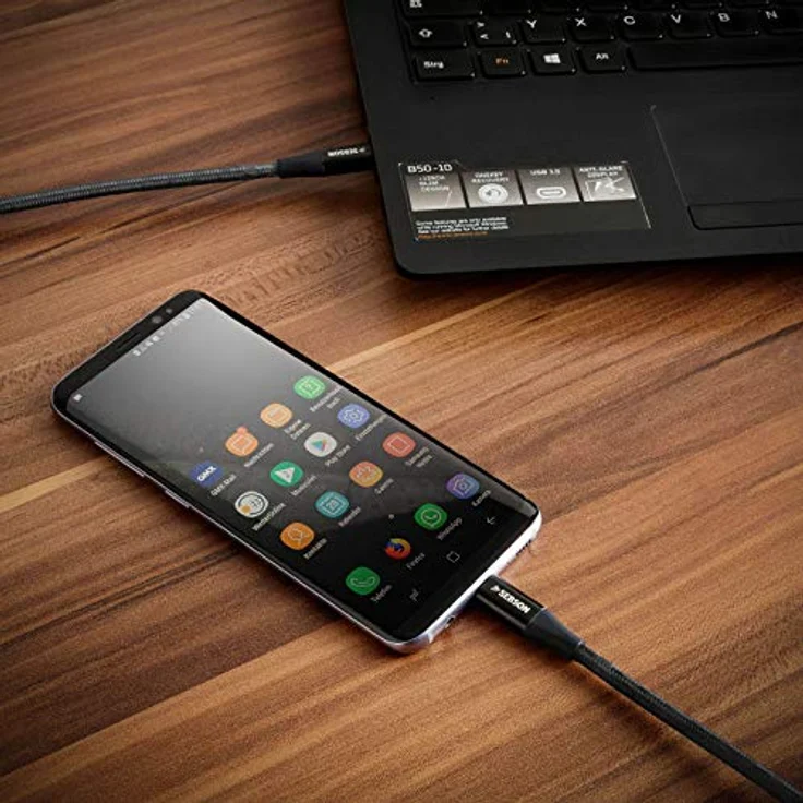 SEBSON USB C Kabel 0,5m, Ladekabel/Datenkabel 3.1 Gen2 schwarz, Schnellladekabel 10Gbit/s, kompatibel mit Samsung, Huawei, MacBook – Bild 5