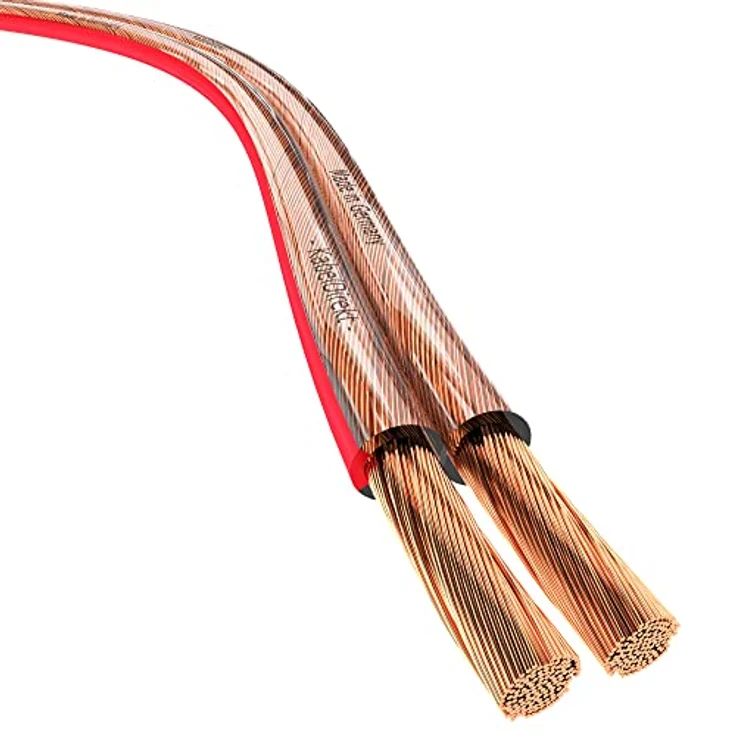 KabelDirekt - Lautsprecherkabel - Made in Germany - aus reinem Kupfer - 50m - (2x4mm² HiFi Audio Boxenkabel für Lautsprecher & Surround Systeme, OFC Kupfer, mit Polaritätskennzeichnung) – Bild 2
