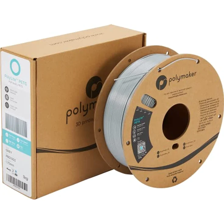 Polymaker PolyLite PETG, 1,75mm 1kg, graues 3D-Druckfilament für Design und Prototyping – Bild 5