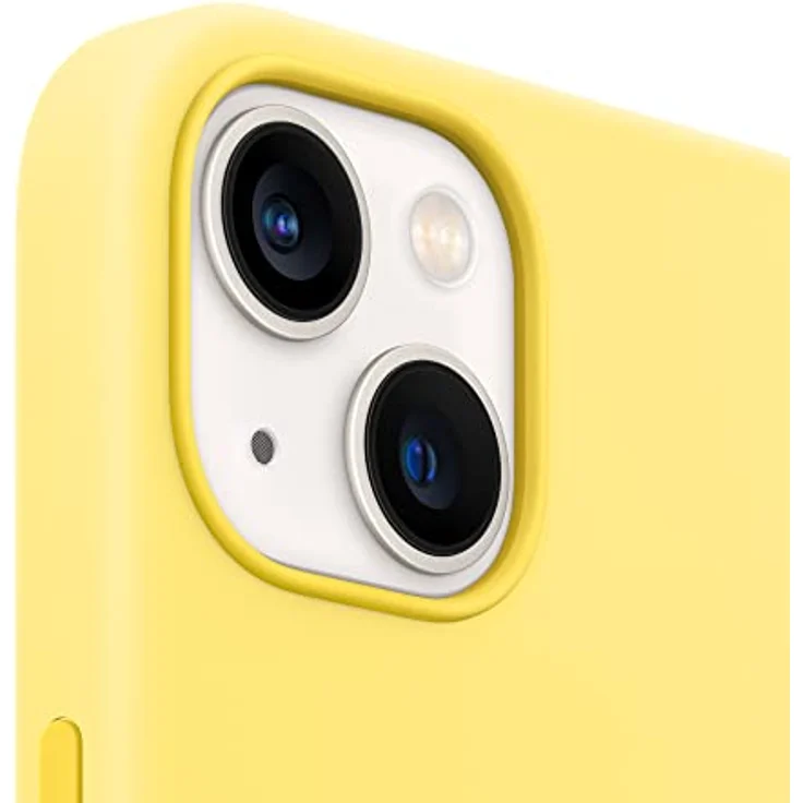 Apple MN623ZM/A Silikon Case mit MagSafe, geeignet für Apple iPhone 13, Zitronenschale – Bild 3