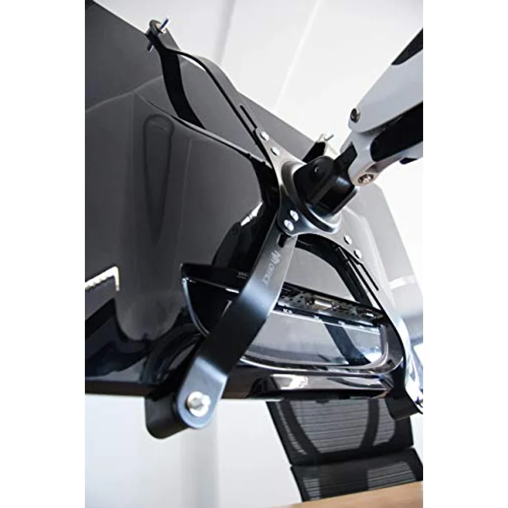 hjh OFFICE VESA-Adapter VM-A4 für 15-27 Zoll Monitore ohne VESA-Lochmuster, Stahl, bis 10kg belastbar, Schwarz 802001 – Bild 5