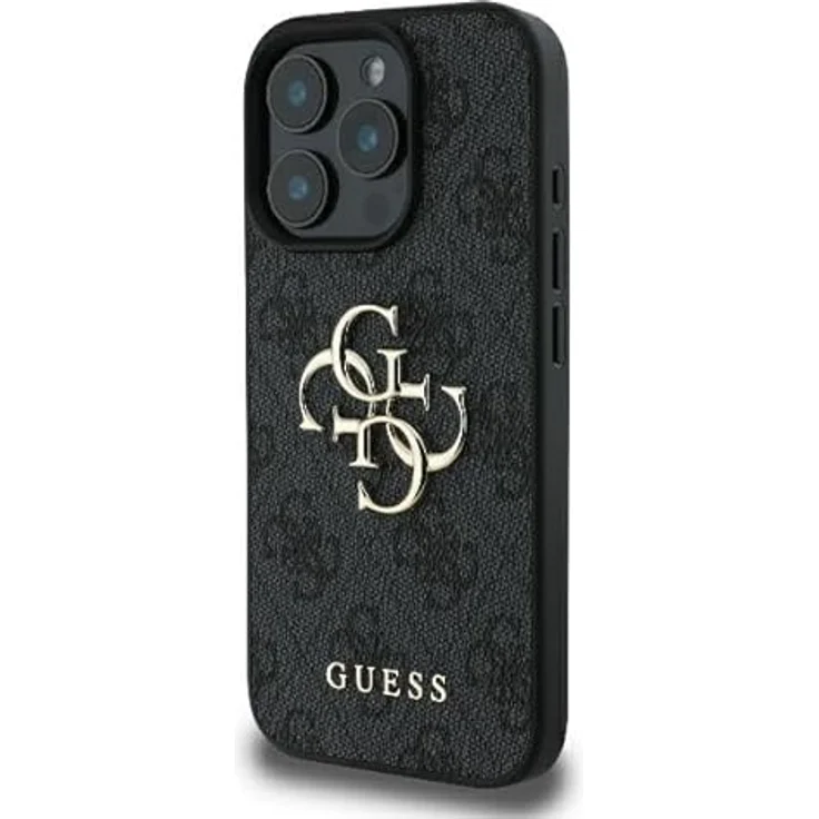 CG Mobile Guess GUHCP16X4GMGGR hülle für iPhone 16 Pro Max 6.9" Schwarz hardcase 4G Big Logo - Hartschalenkoffer mit TPU/PC/Kunstleder - Schwarz – Bild 2
